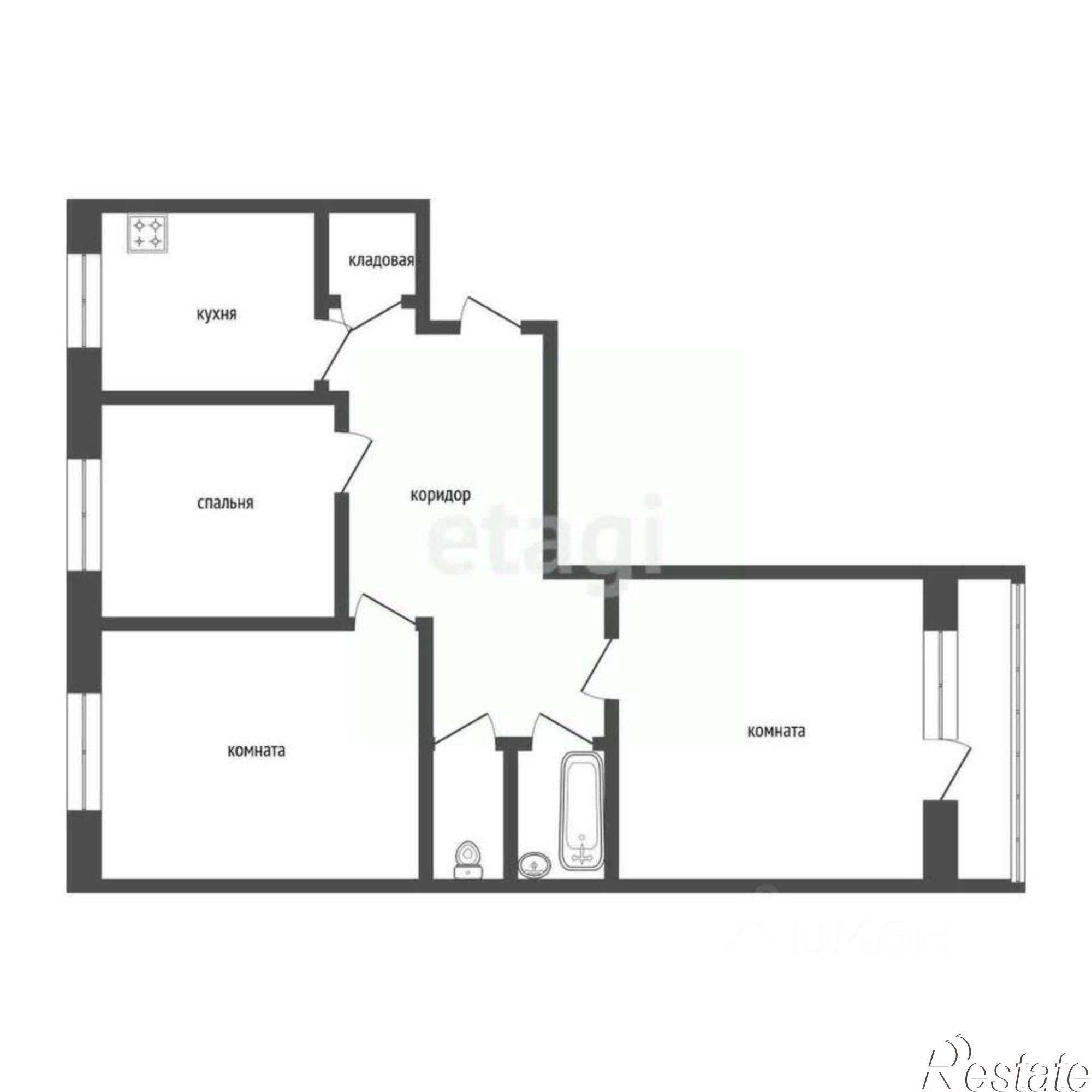 Купить квартиру за 4 100 000 рублей на городской округ Курган