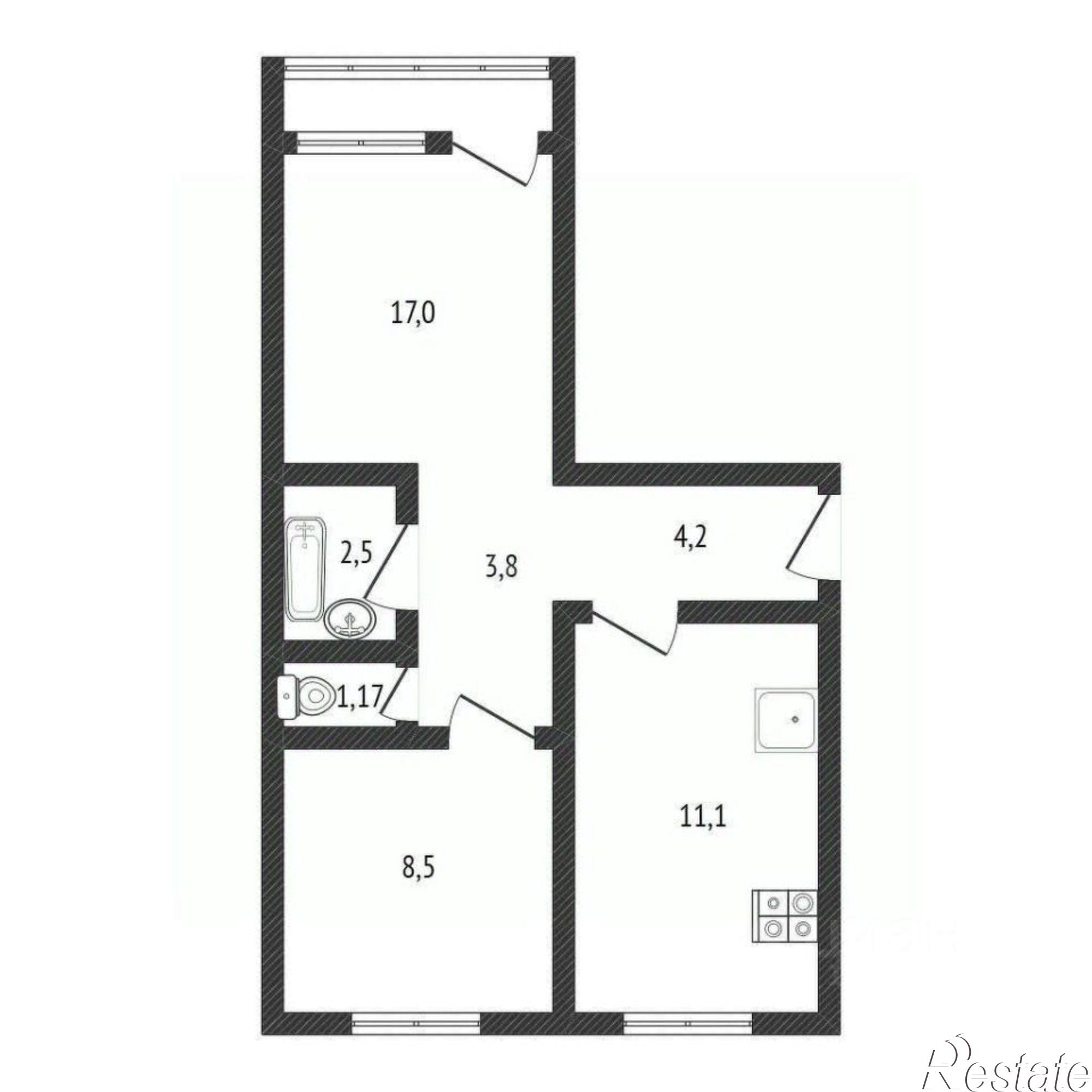 Купить квартиру за 5 100 000 рублей на городской округ Курган