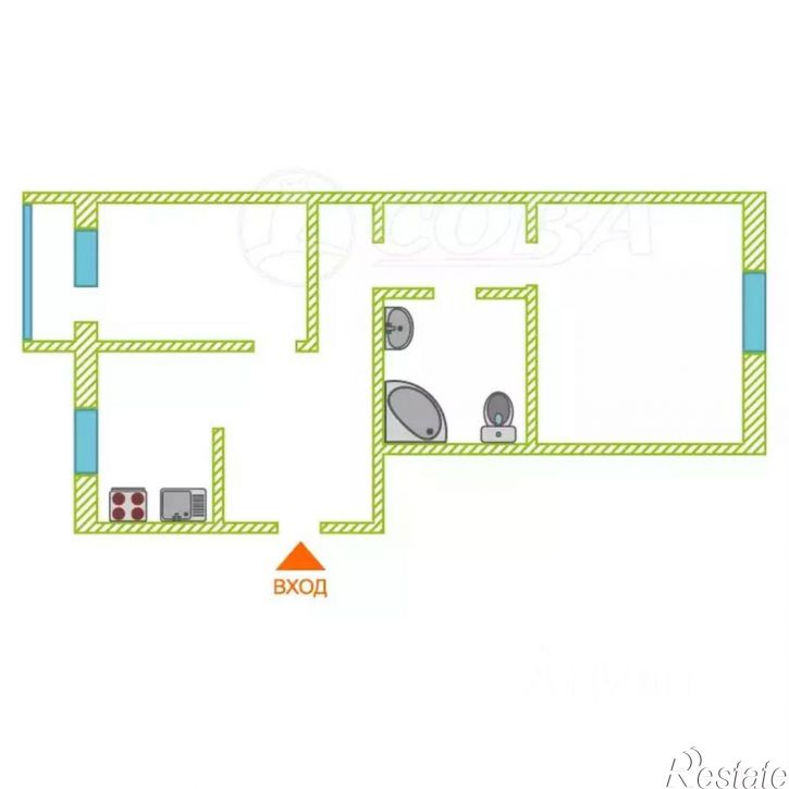 2-комн квартира городской округ Курган