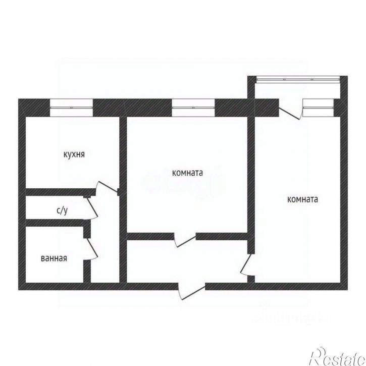 2-комн квартира улица Гагарина, 36Б,  д. 36Б