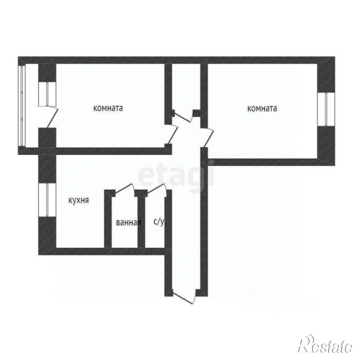 2-комн квартира улица Криволапова, 50,  д. 50