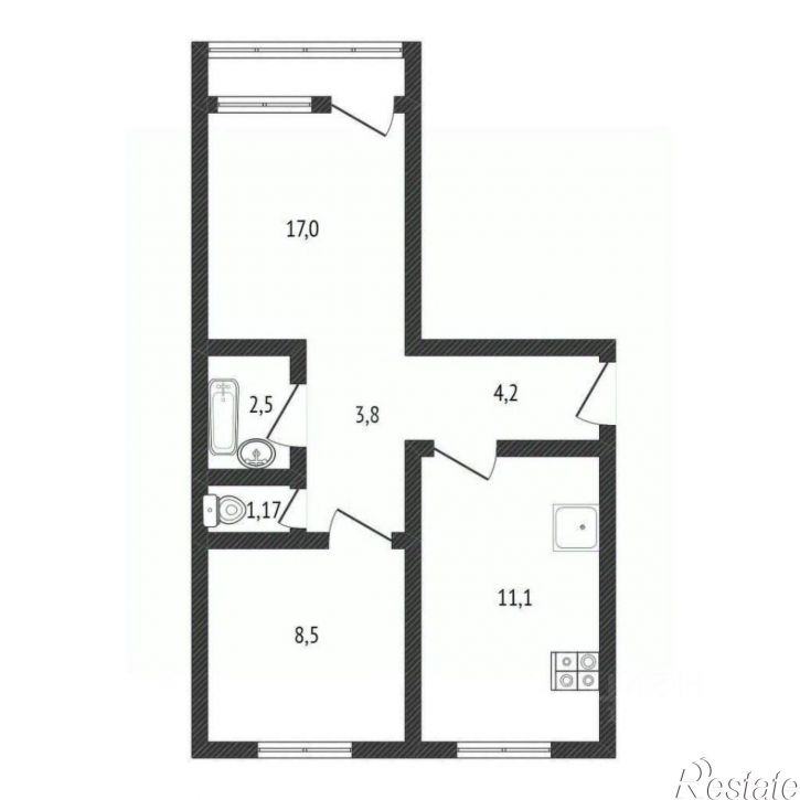 2-комн квартира городской округ Курган