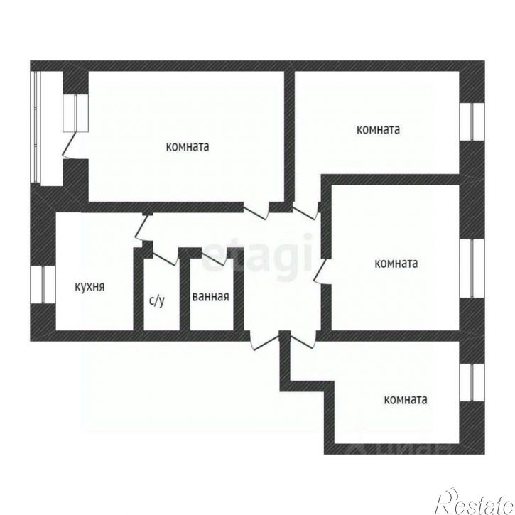 3-комн квартира городской округ Курган