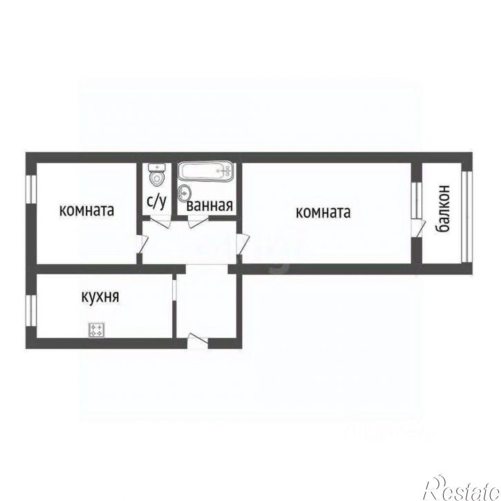 2-комн квартира городской округ Курган