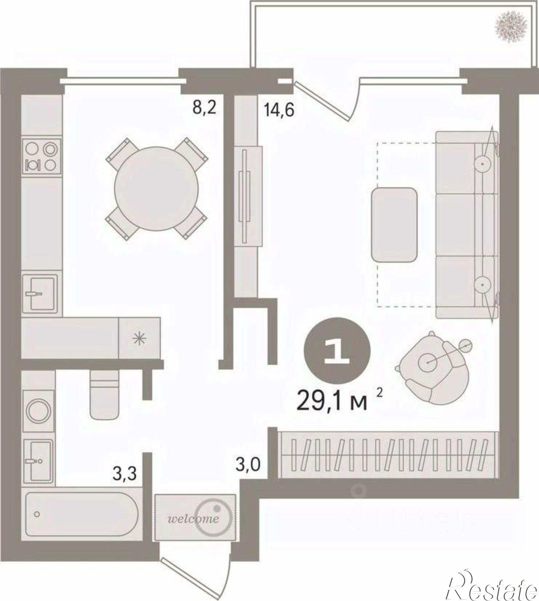 Купить квартиру за 3 190 000 рублей на улица Алексеева, 9