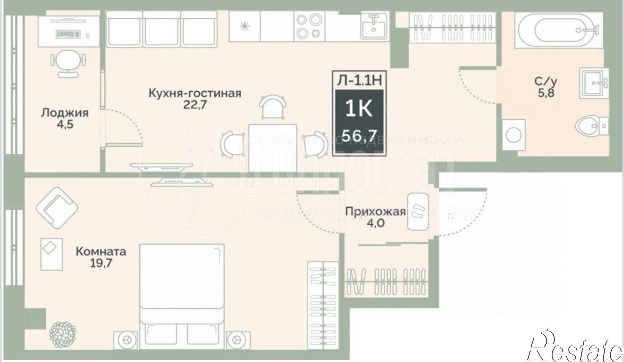 Купить квартиру за 5 100 000 рублей на ул Витебского, 5