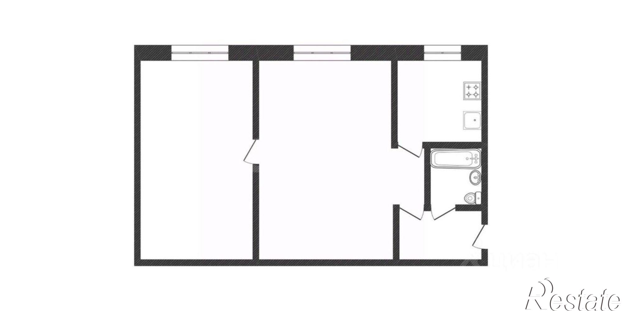 Купить квартиру за 2 620 000 рублей на улица Тельмана, 4