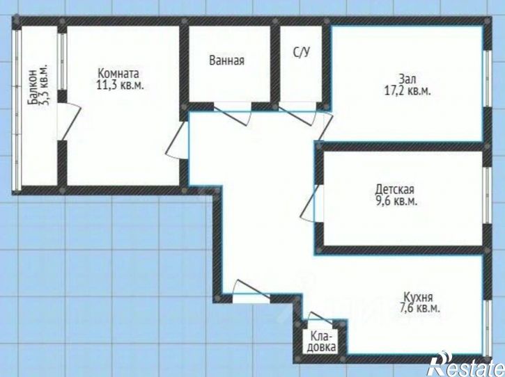 3-комн квартира Мирный переулок, 2,  д. 2