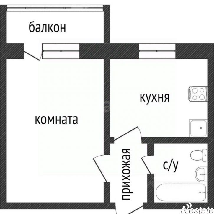 1-комн квартира Солнечный б-р, 30а,  д. 30а