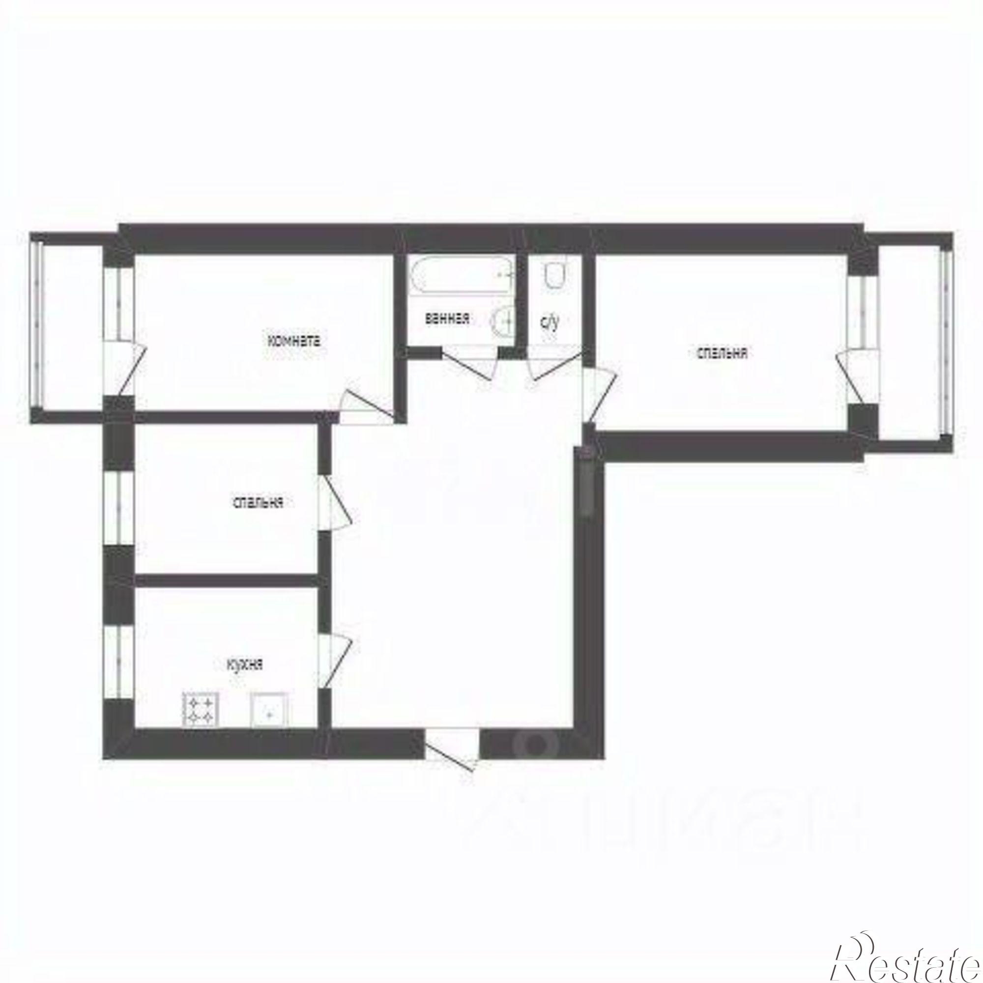 Купить квартиру за 4 600 000 рублей на улица Алексеева, 15