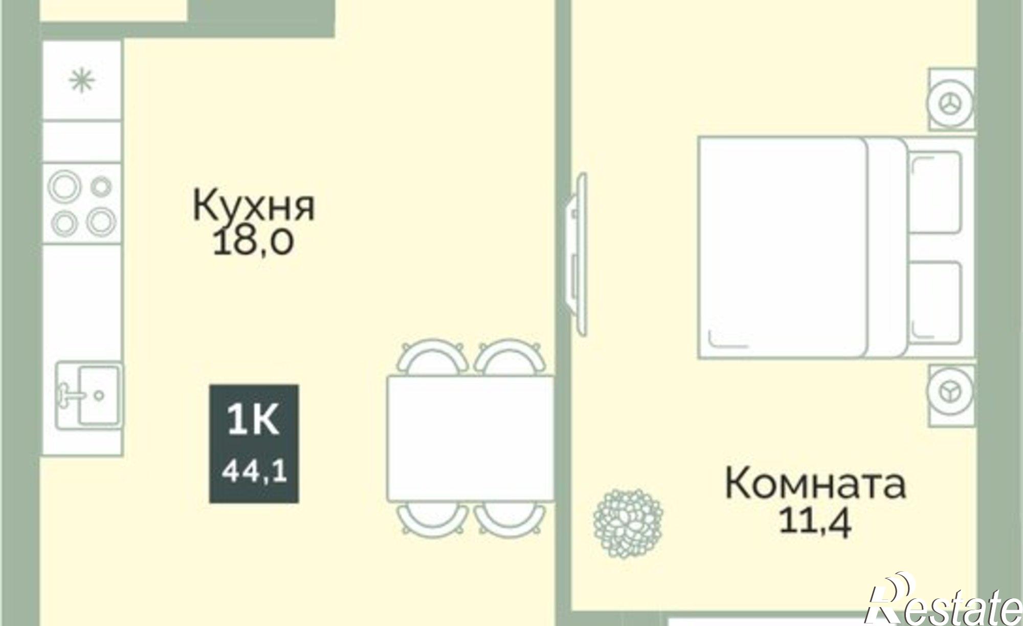 Купить квартиру за 5 512 500 рублей на улица Витебского, 5