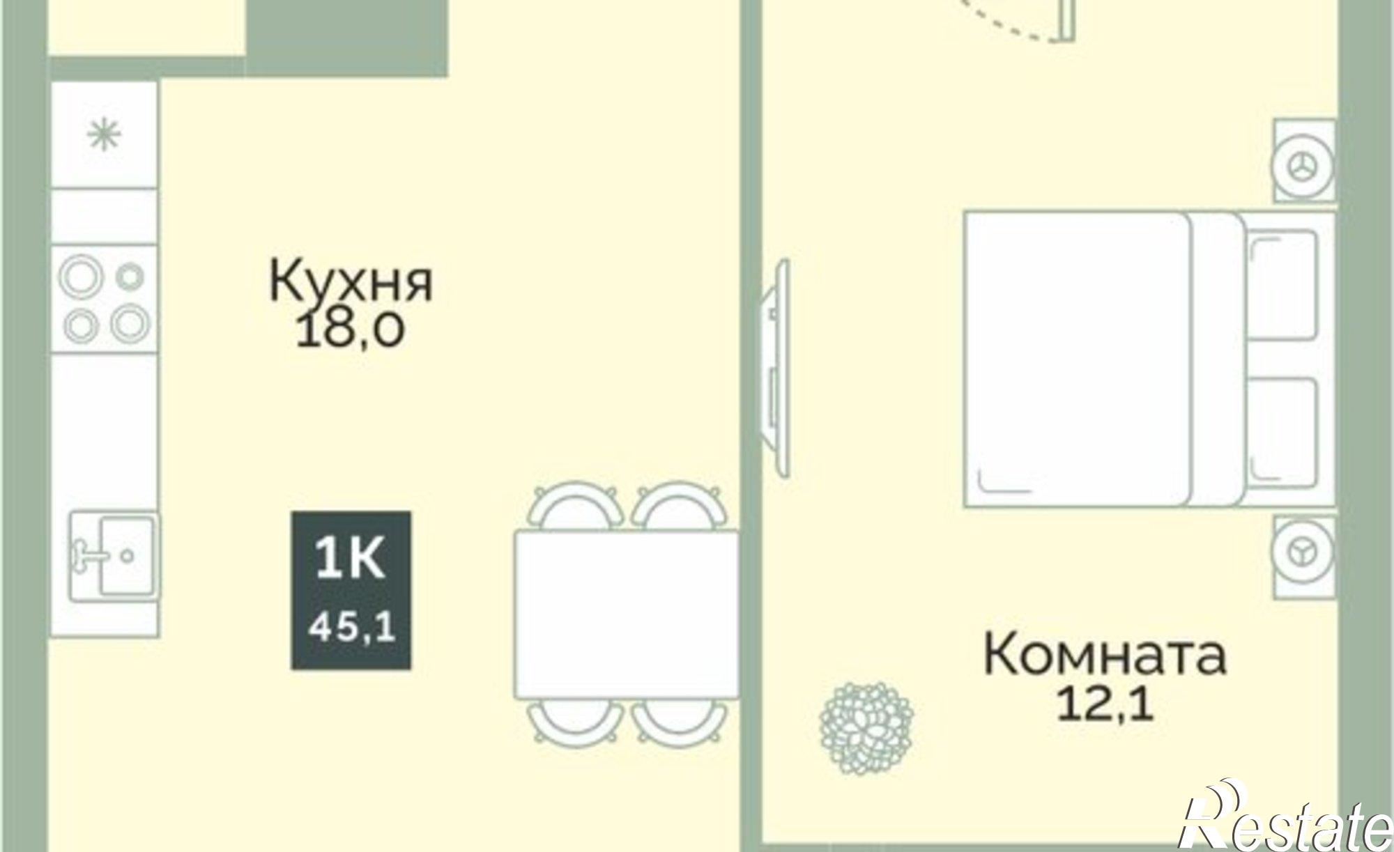 Купить квартиру за 4 915 900 рублей на улица Витебского, 5