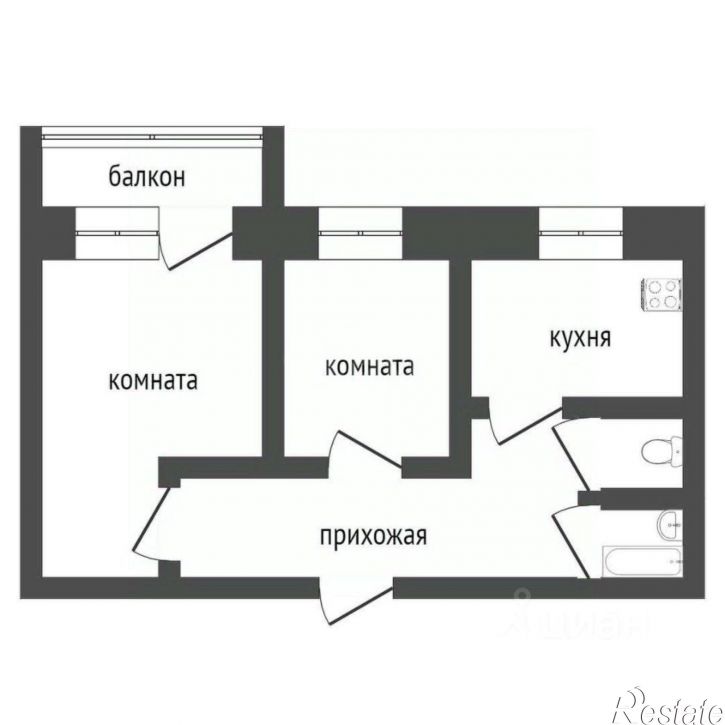 2-комн квартира городской округ Курган