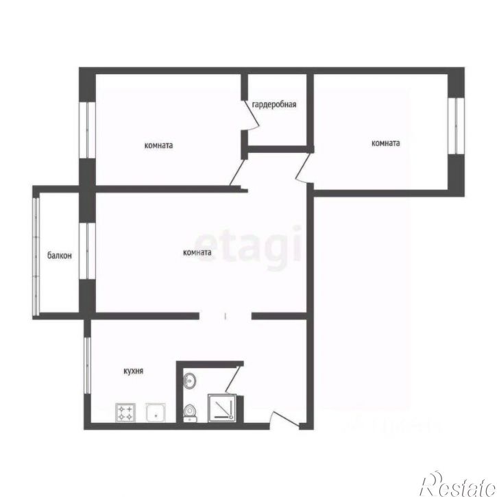 3-комн квартира улица Гоголя, 129,  д. 129