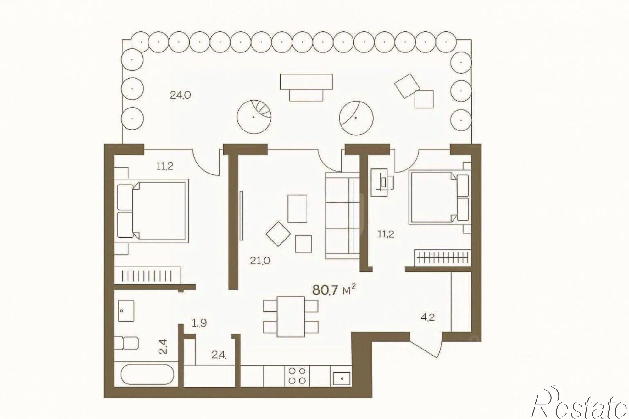 Купить квартиру за 10 850 000 рублей на ул Коли Мяготина, 187
