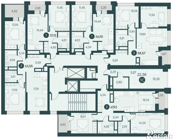 1-комн квартира в новом доме Шадринский тракт
