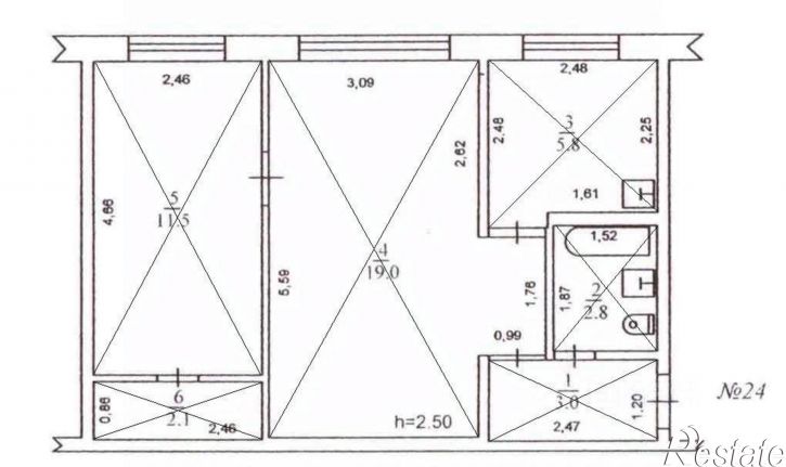 2-комн квартира ул Василия Блюхера, 26,  д. 26