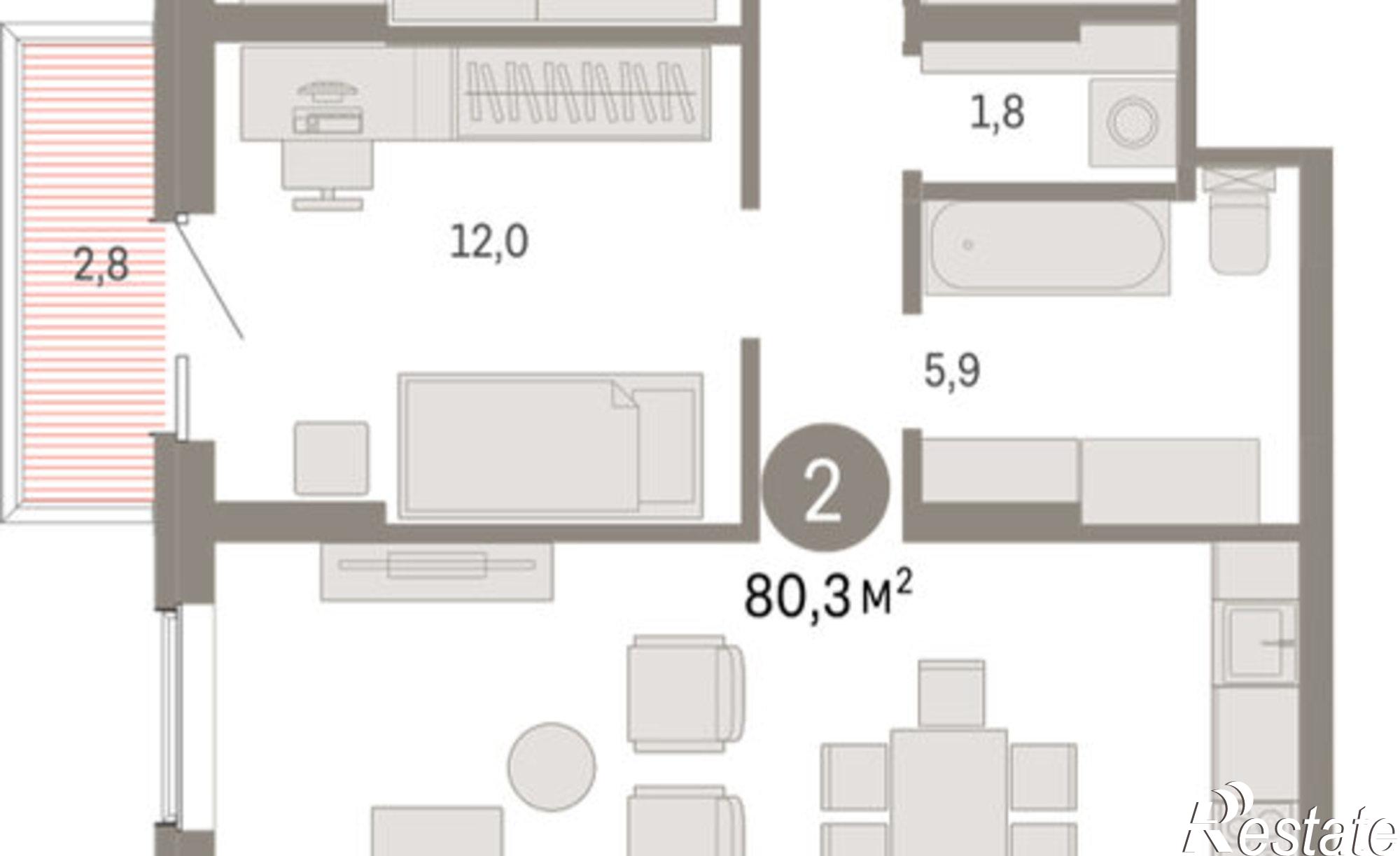 Купить квартиру за 12 950 000 рублей на Пролетарская улица, 40