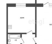 1-комн, 36кв м, этаж 1/3 улица Гагарина, 36Б