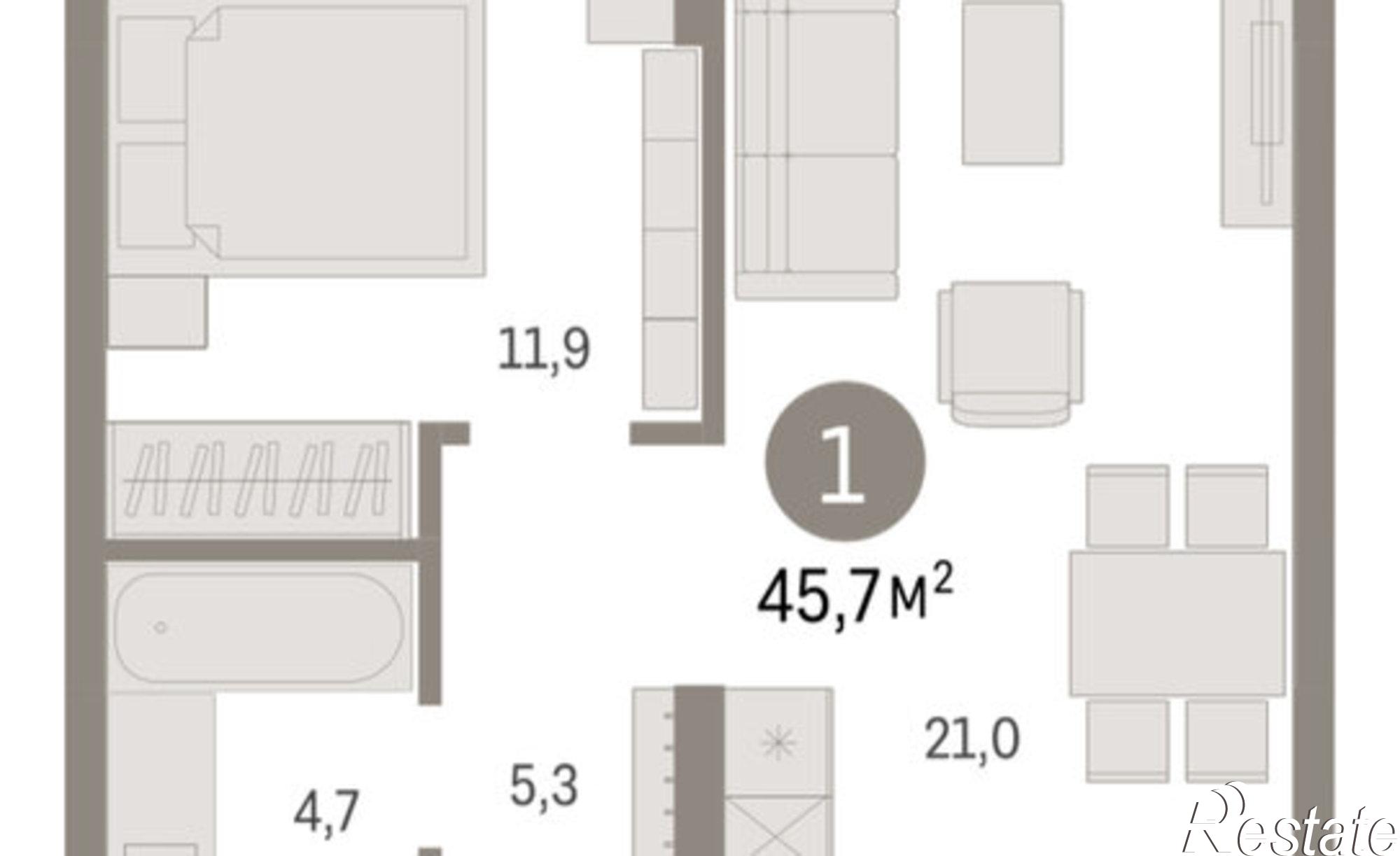 Купить квартиру за 7 360 000 рублей на ул Пролетарская, 40а