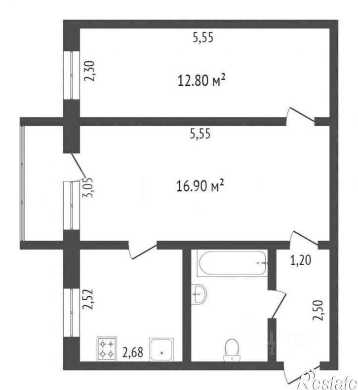 2-комн квартира улица Свердлова, 24,  д. 24