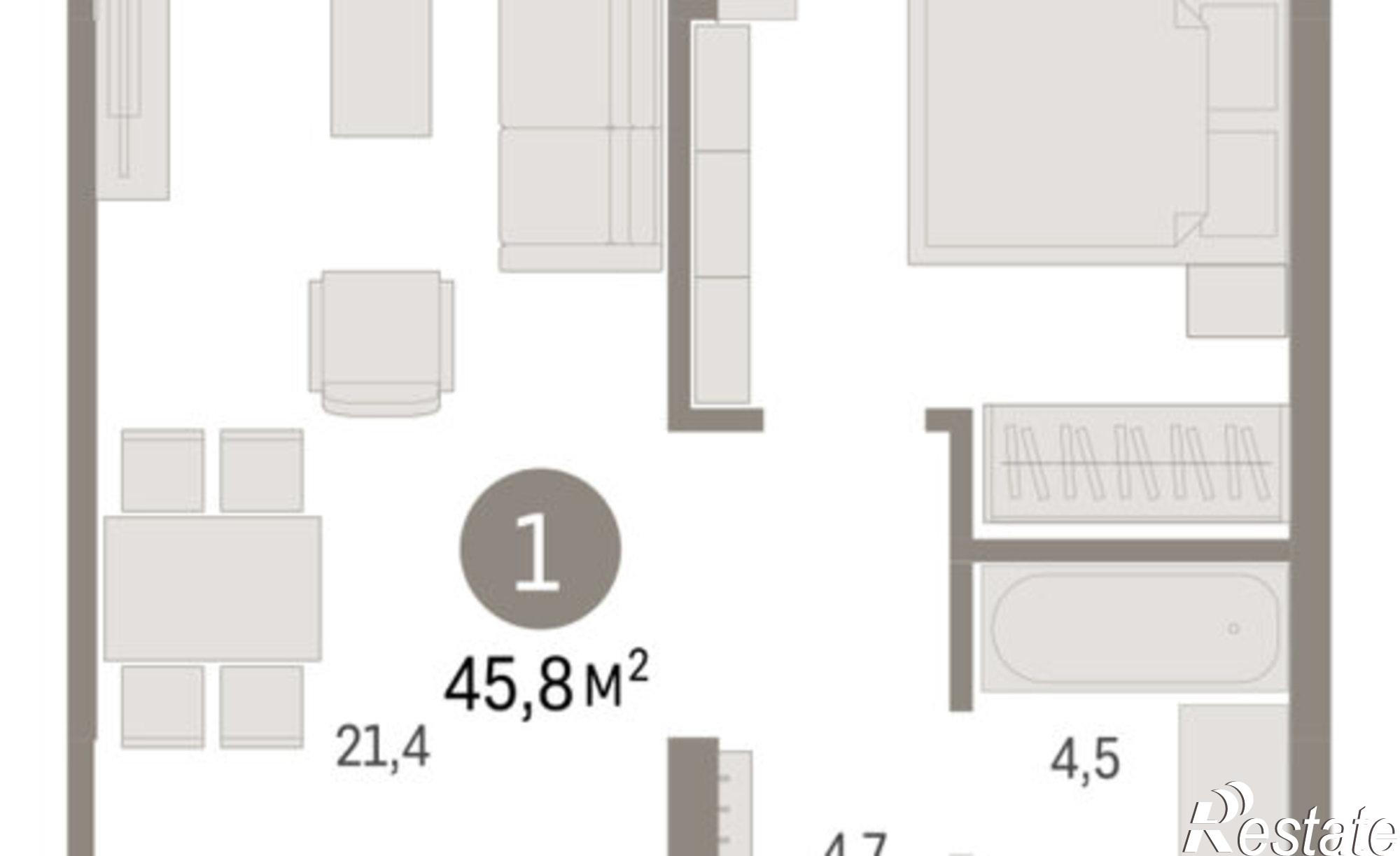 Купить квартиру за 7 530 000 рублей на Пролетарская улица, 40