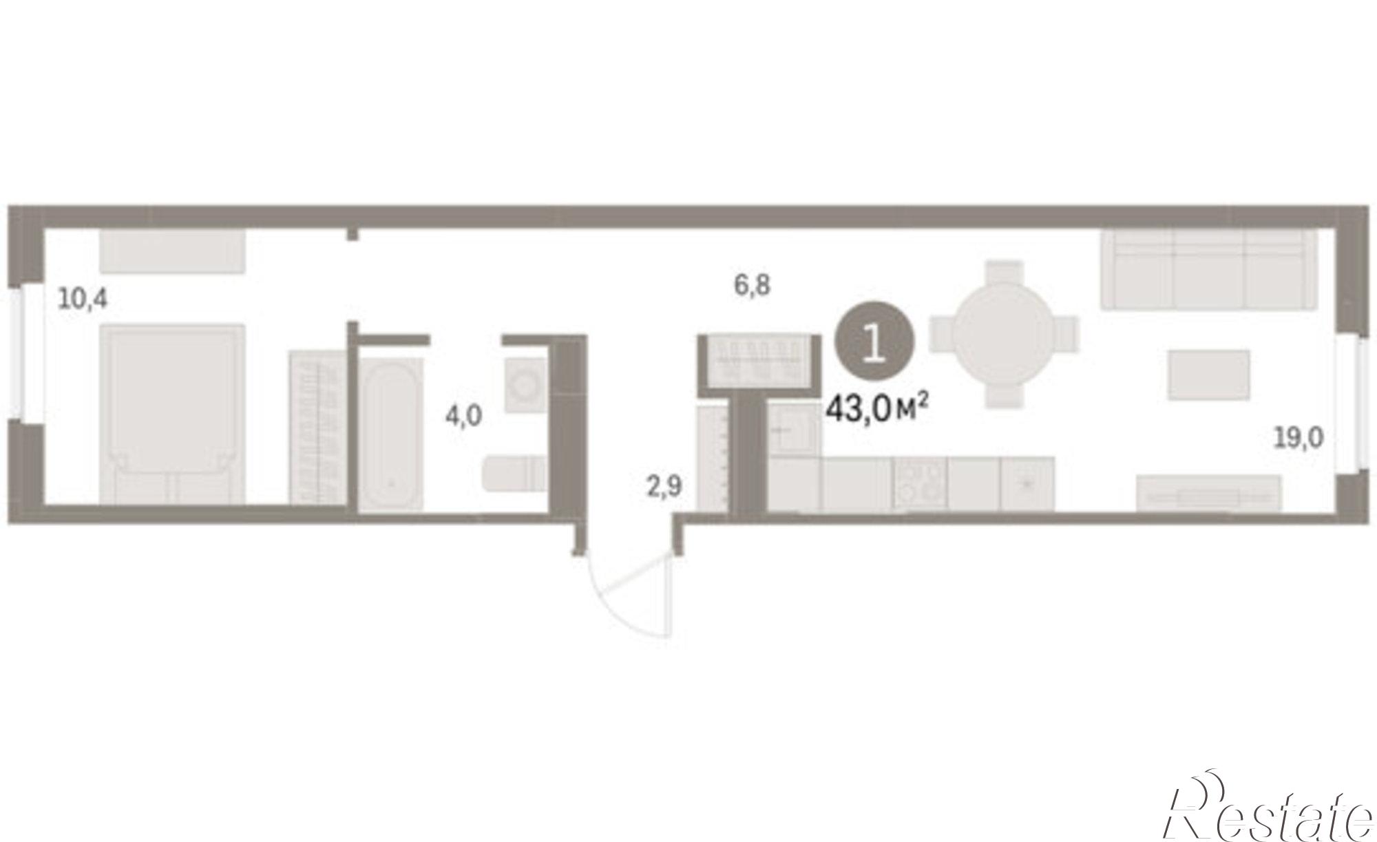 Купить квартиру за 7 010 000 рублей на ул Пролетарская, 40а
