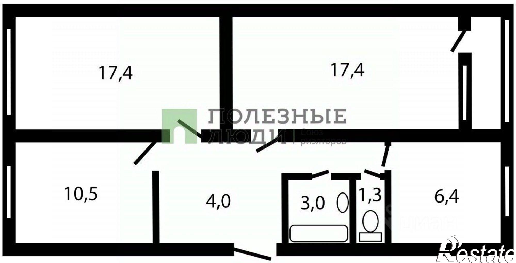 Купить квартиру за 4 500 000 рублей на Рабоче-Крестьянская улица, 14