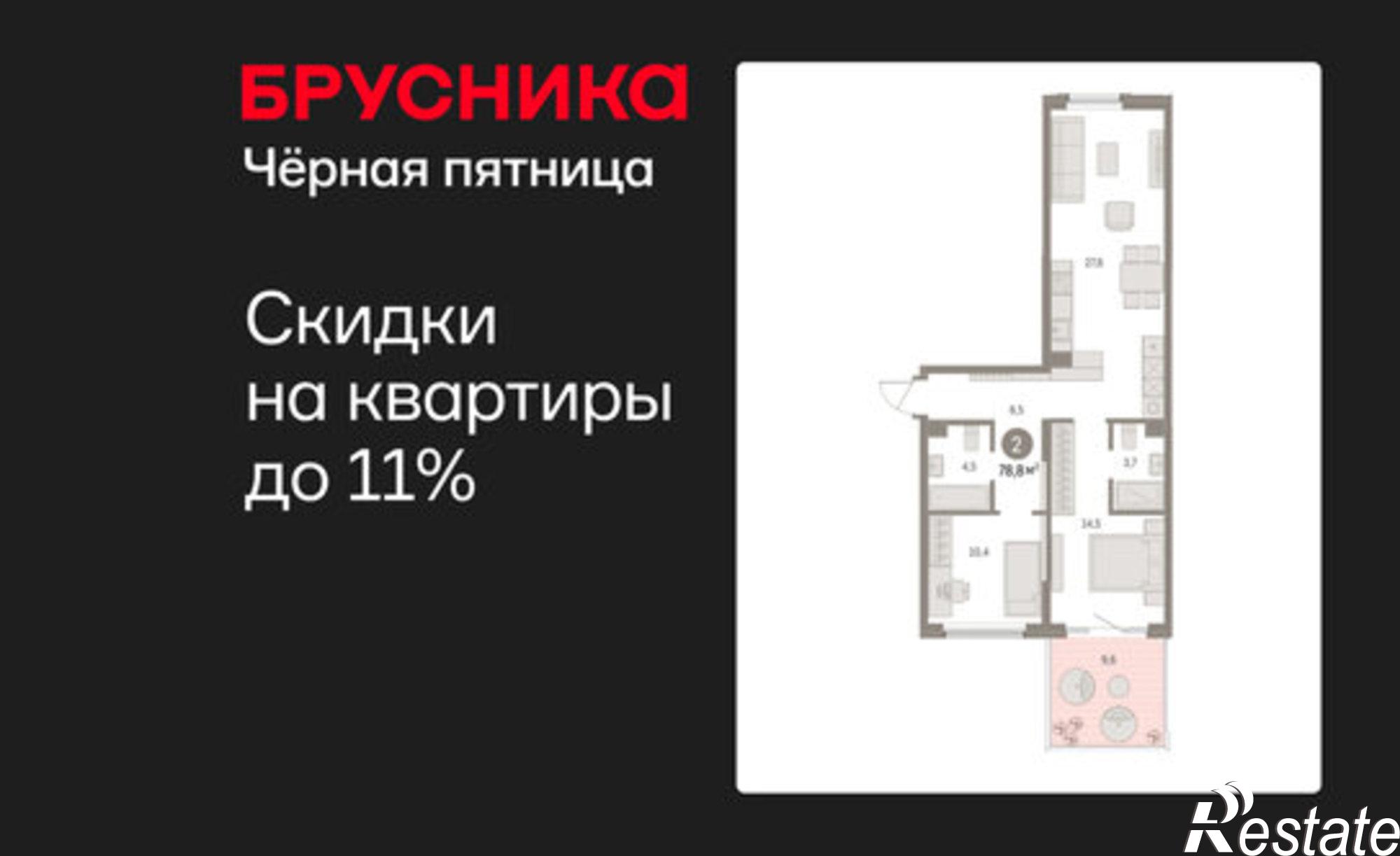 Купить квартиру за 11 910 000 рублей на Пролетарская улица, 40