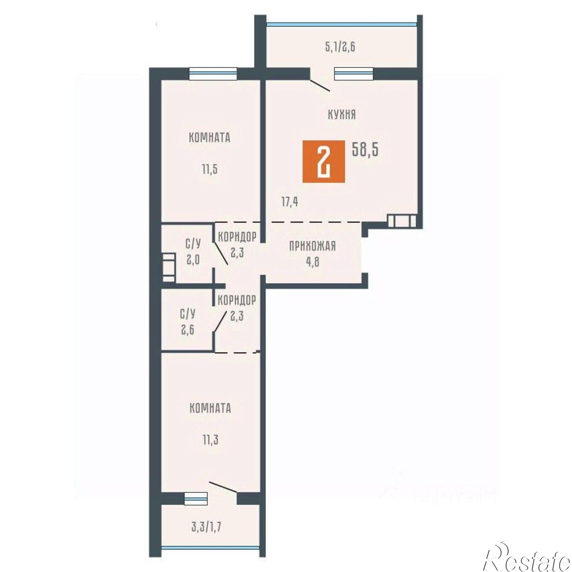 Купить квартиру за 6 376 500 рублей на улица Коли Мяготина, 34Б к2