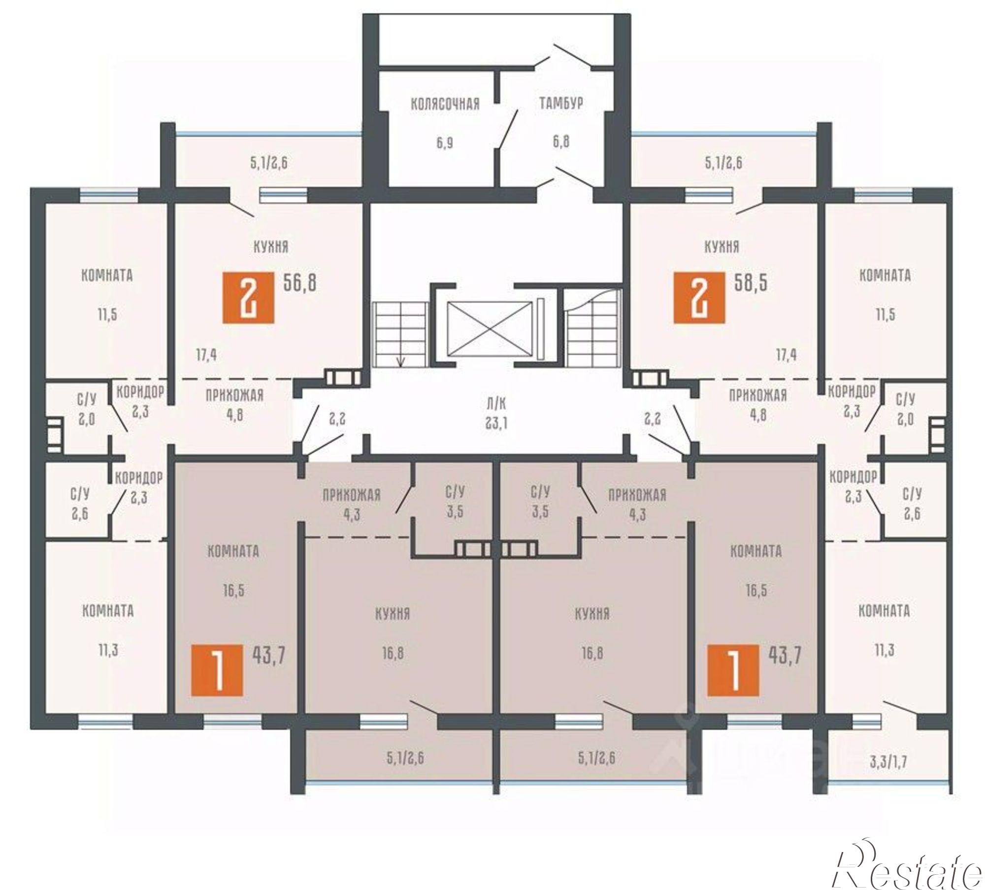 Купить квартиру за 6 376 500 рублей на улица Коли Мяготина, 34Б к2