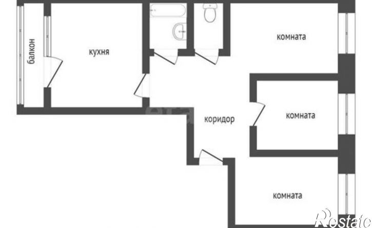 3-комн квартира жилой район Заозёрный, 4-й микрорайон, 15