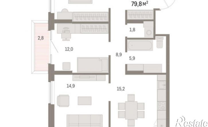 2-комн квартира в новом доме ул Пролетарская, 40а,  д. 40а