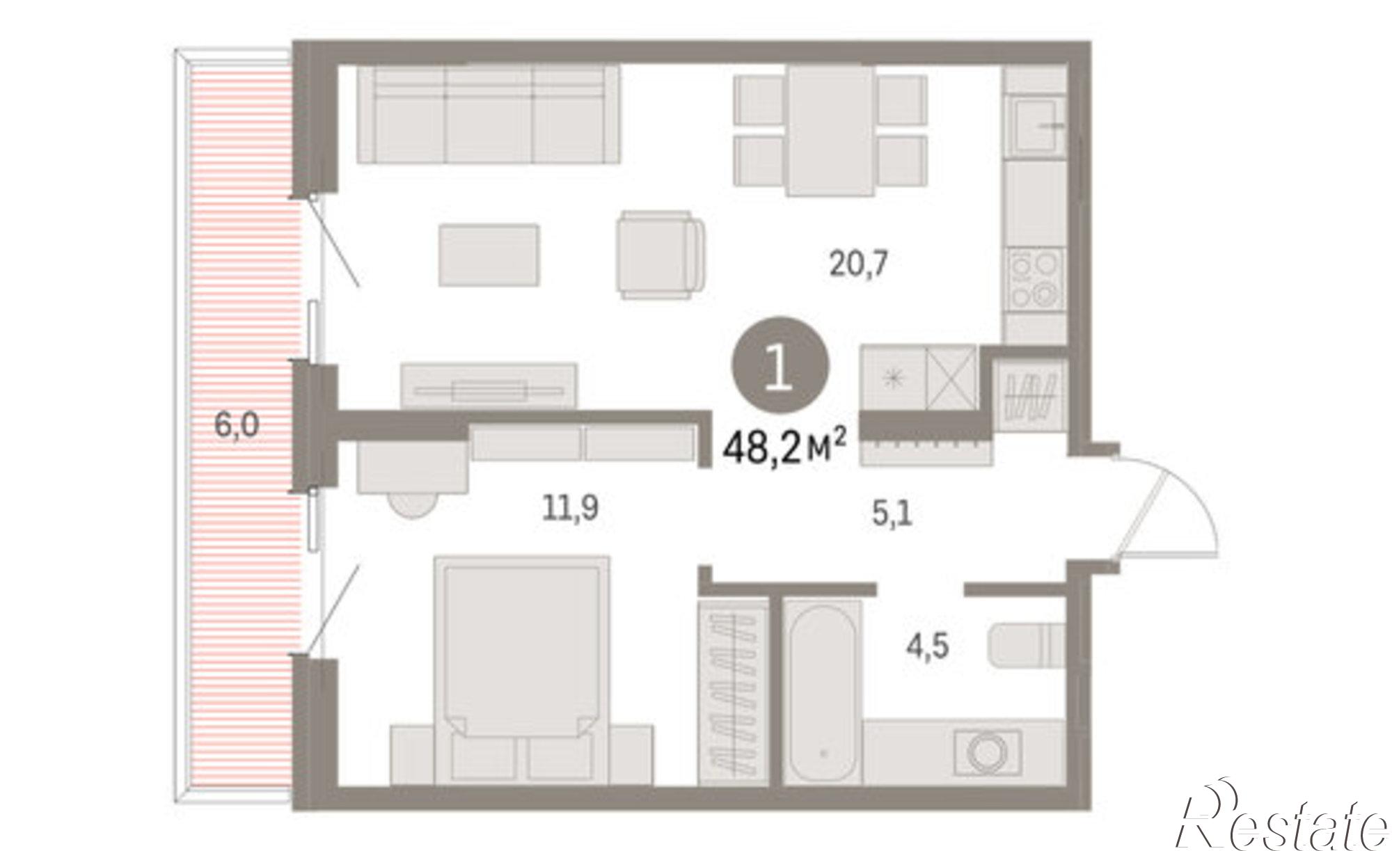 Купить квартиру за 7 100 000 рублей на Пролетарская улица, 40