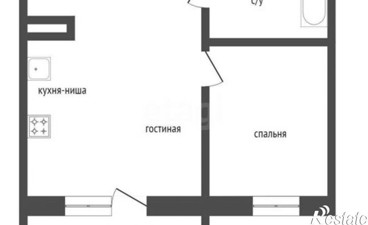 1-комн квартира жилой район Заозёрный, 16-й микрорайон, 2