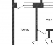 1-комн, 27кв м, этаж 1/10 жилой район Заозёрный, 7-й микрорайон, 18