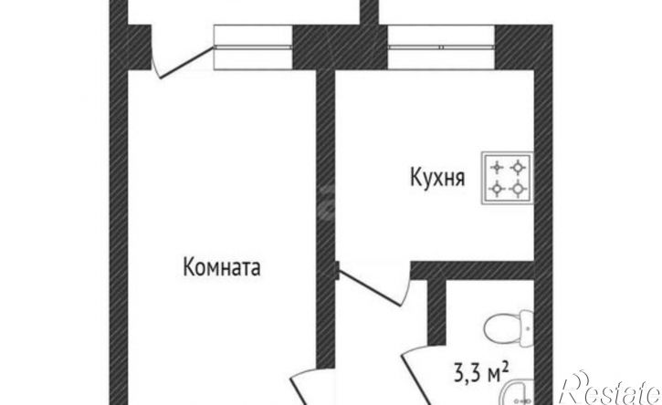 1-комн квартира жилой район Заозёрный, 7-й микрорайон, 18