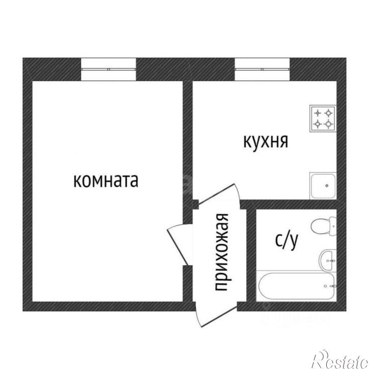 1-комн квартира ул Калинина, 105,  д. 105