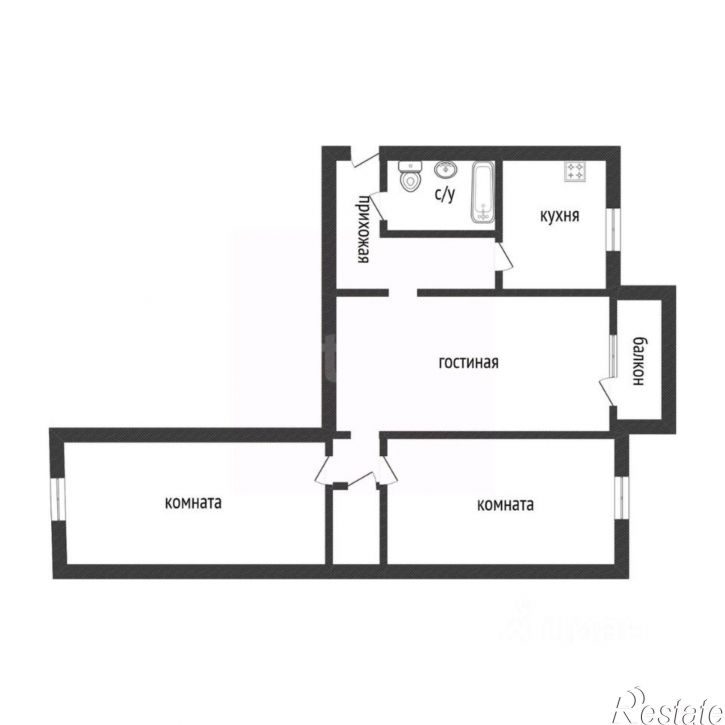 3-комн квартира ул Интернатовская, 3,  д. 3