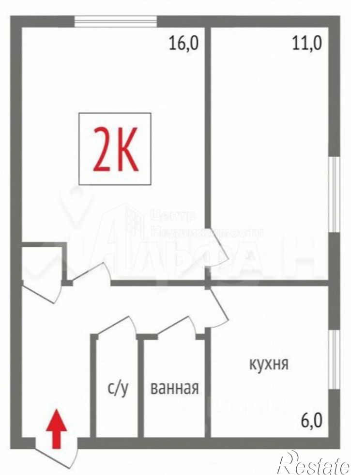 2-комн квартира Тобольная улица, 68,  д. 68
