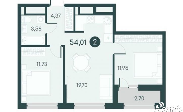 2-комн квартира 5-я Чистополевая улица, 7 к1,  д. 7 к1