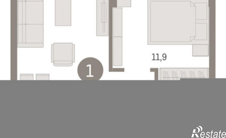 1-комн квартира в новом доме ул Пролетарская, 40а,  д. 40а