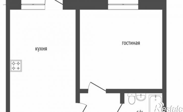 1-комн квартира жилой район Заозёрный, 1-й микрорайон, 31