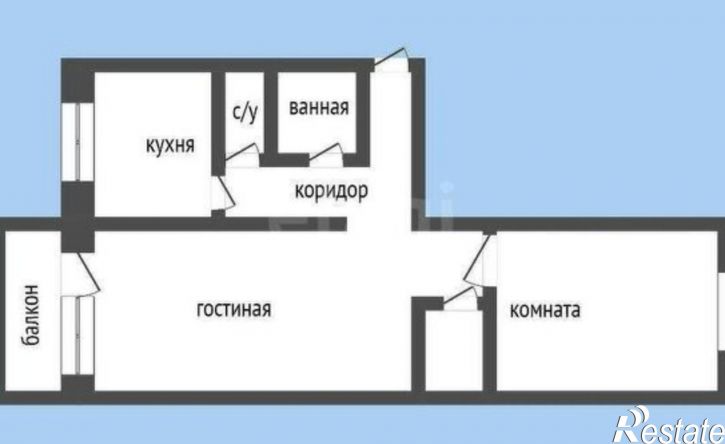 2-комн квартира ул 1 Мая, 11а,  д. 11а