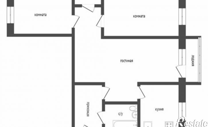 3-комн квартира жилой район Заозёрный, 6-й микрорайон, 3