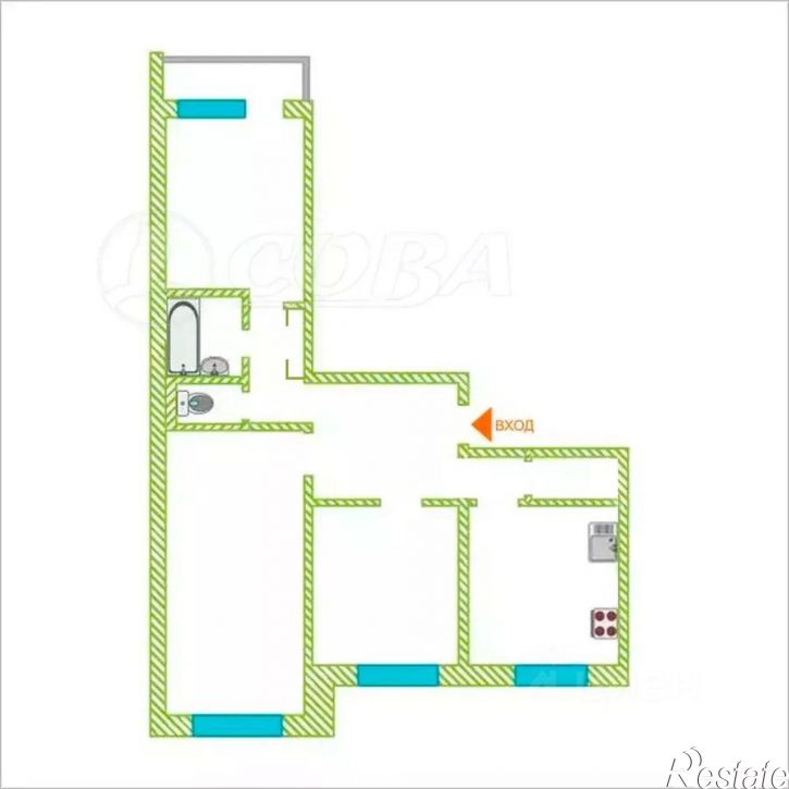 3-комн квартира пр-кт Конституции, 66,  д. 66