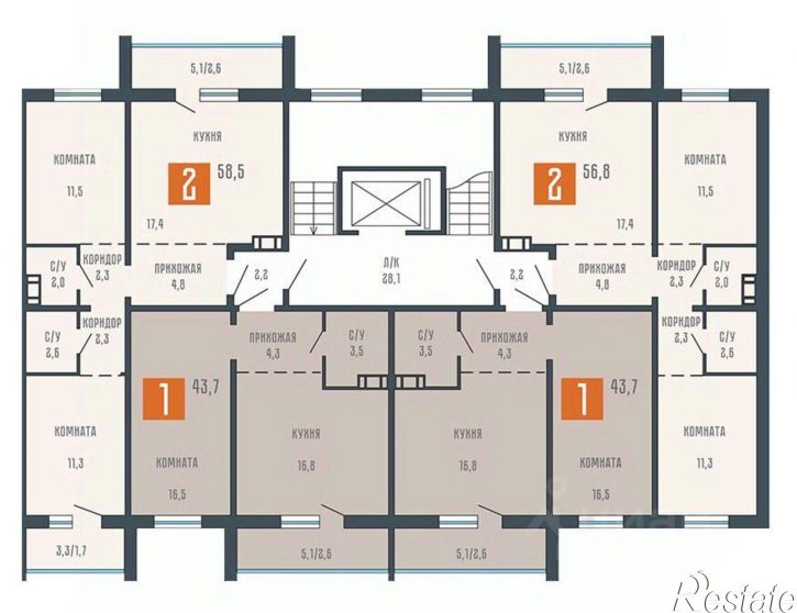 1-комн квартира в новом доме ул Тимофея Невежина, 3д 1,  д. 3д 1,  к. 1