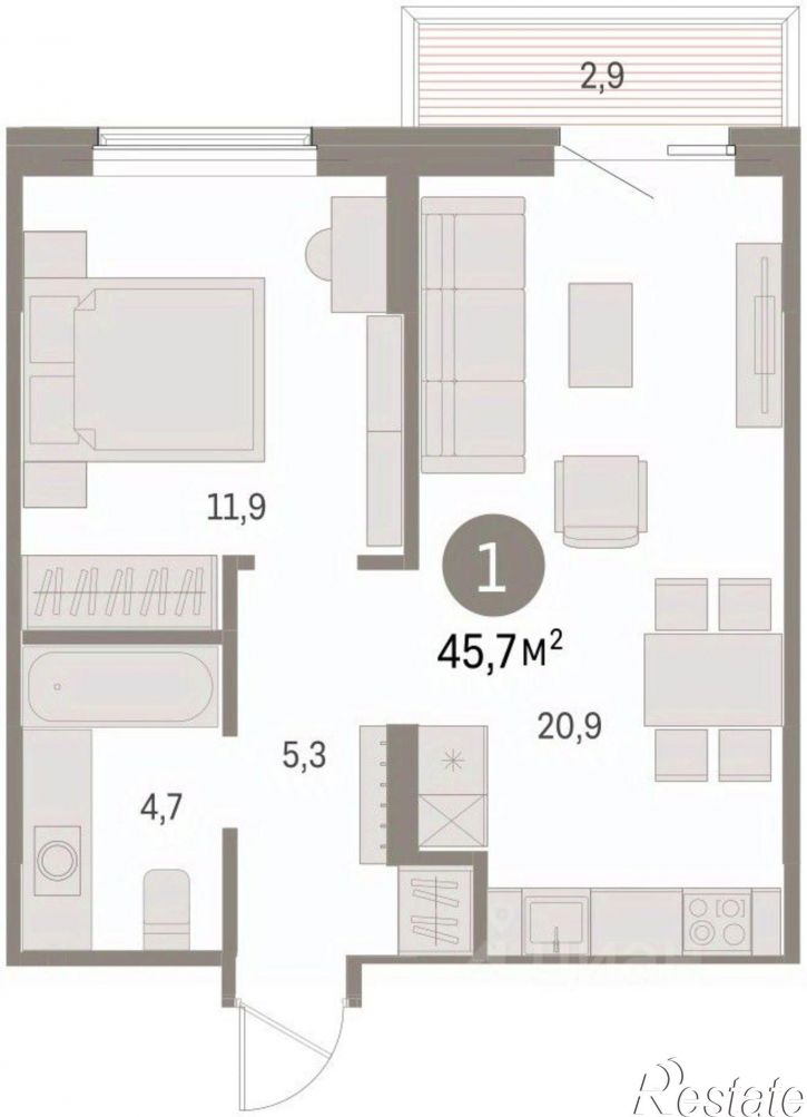 2-комн квартира в новом доме ул Пролетарская, 40а,  д. 40а