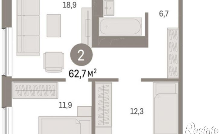 3-комн квартира в новом доме ул Пролетарская, 40а,  д. 40а
