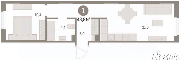 2-комн квартира в новом доме ул Пролетарская, 40а,  д. 40а